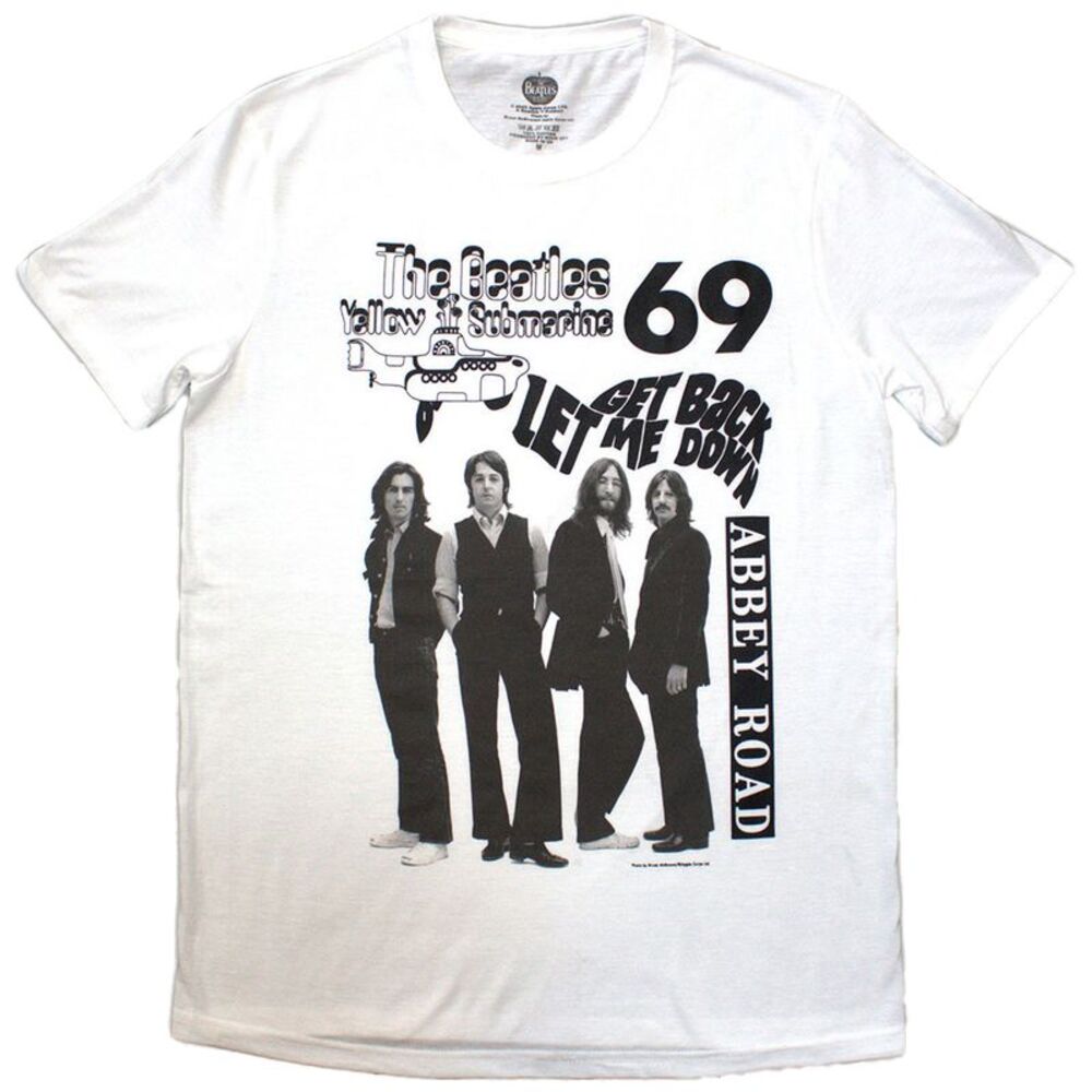 The Beatles Unisex Adult 1969 T-Shirt / White